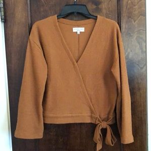 Madewell Texture & Thread Wrap Top